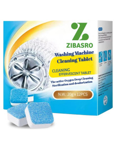 Tabletas Limpiadoras de Lavadora Zibasro 12 Unidades - Ecológicas y Efectivas