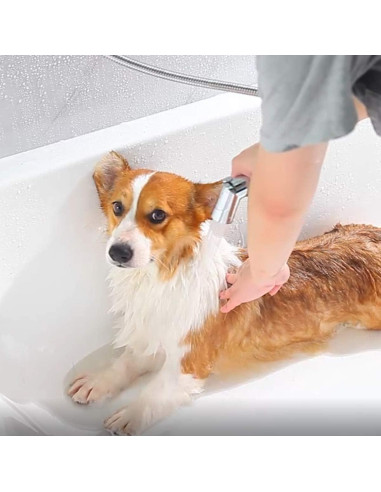 Rociador de Ducha para Perros SUMERAIN S7927C Cromado 2.44m