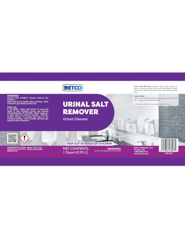 Removedor de Sal Urinario Detco 946 ml - Seguro para Tuberías