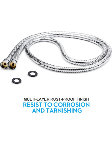 Manguera de Ducha Blissland 2m Acero Inoxidable Cromo Flexible Manguera de Ducha Blissland 2m Acero Inoxidable Cromo Flexible