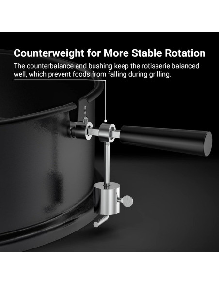 onlyfire Kit Rotisserie para Parrilla Weber 22.5" Carbón onlyfire Kit Rotisserie para Parrilla Weber 22.5" Carbón