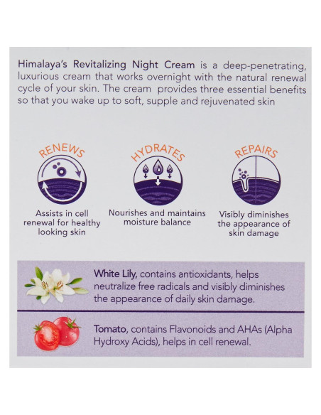 Crema Nocturna Revitalizante Himalaya 50ml para Piel Envejecida Crema Nocturna Revitalizante Himalaya 50ml para Piel Envejecida