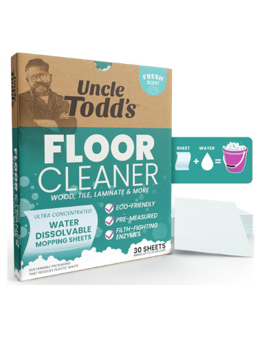 Limpiador de Suelos Ultra Concentrado Uncle Todd - 30 Hojas Ecológicas