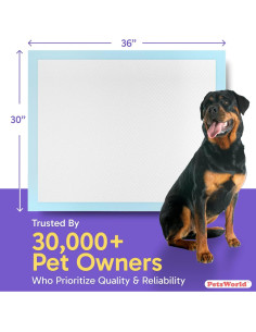 Almohadillas para Perros Extra Grandes PetsWorld 76x91 cm 50 Unidades 2