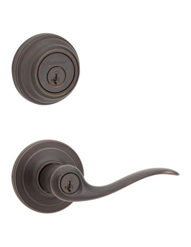 Paquete combinado Kwikset Tustin con SmartKey en bronce
