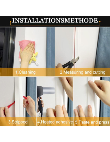 Protector de Esquina de Pared Nayotaa 6.1m Goma Flexible Blanco