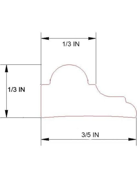Moldura de Pared Autoadhesiva Maydos 1.5cm x 3m Blanca