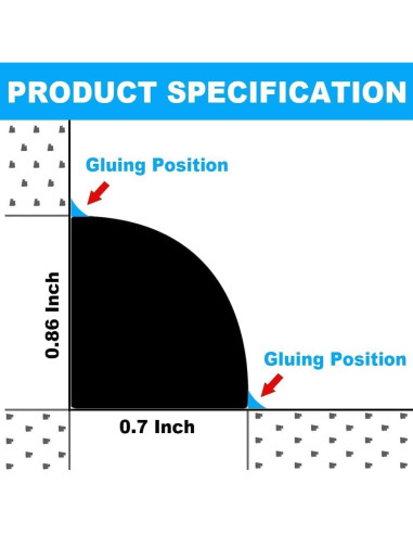 Moldura Cuarto Redondo Duzzy 200.66 cm Silicona Adhesiva