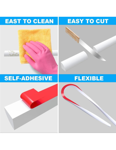 Moldura Cuarto Redondo Duzzy 200.66 cm Silicona Adhesiva