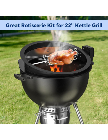 Kit Rotisserie 2 en 1 Skyflame con Anillo para Pizza 57 cm Kit Rotisserie 2 en 1 Skyflame con Anillo para Pizza 57 cm