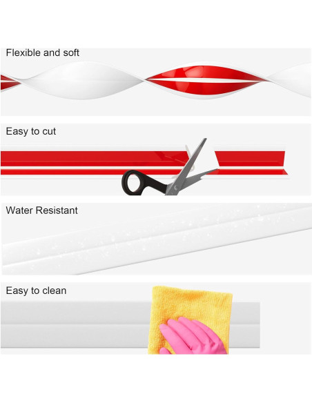 Moldura de Esquina Flexible Raycity 36 Pies Blanco PVC Moldura de Esquina Flexible Raycity 36 Pies Blanco PVC
