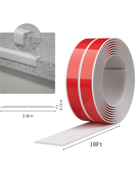 Protector de Esquinas Greymond 3.05m Blanco PVC 6cm Ancho Protector de Esquinas Greymond 3.05m Blanco PVC 6cm Ancho