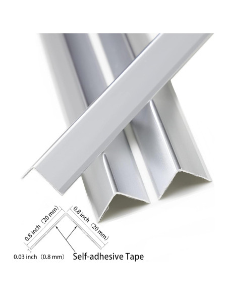 Guardas de Esquina L Autoadhesivas Trimold 90cm x 2cm - 3 Pcs Guardas de Esquina L Autoadhesivas Trimold 90cm x 2cm - 3 Pcs