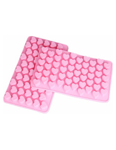 Molde de Silicona Corazón Cy3Lf - 2 Piezas para Hielo y Caramelo
