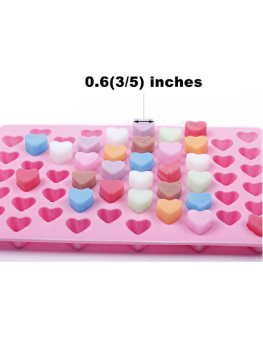 Molde de Silicona Corazón Cy3Lf - 2 Piezas para Hielo y Caramelo