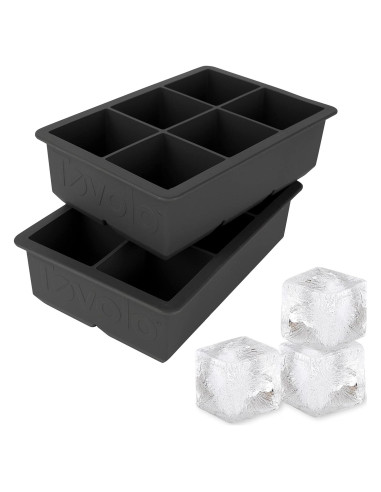 Bandeja de Hielo Tovolo King Cube Silicona 2 Piezas Carbón