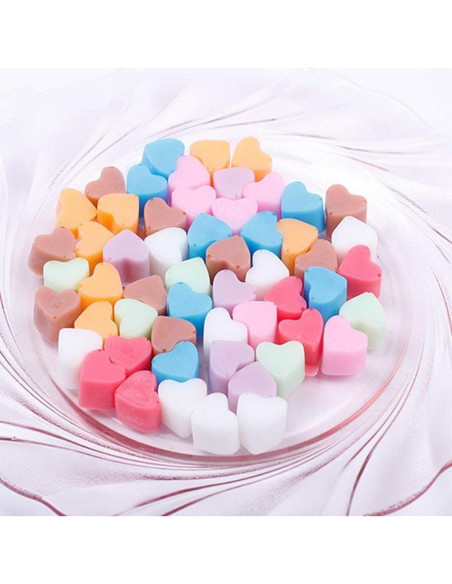 Molde de Silicona para Derretir Cera Pimoys 55 Corazones Rosa Molde de Silicona para Derretir Cera Pimoys 55 Corazones Rosa