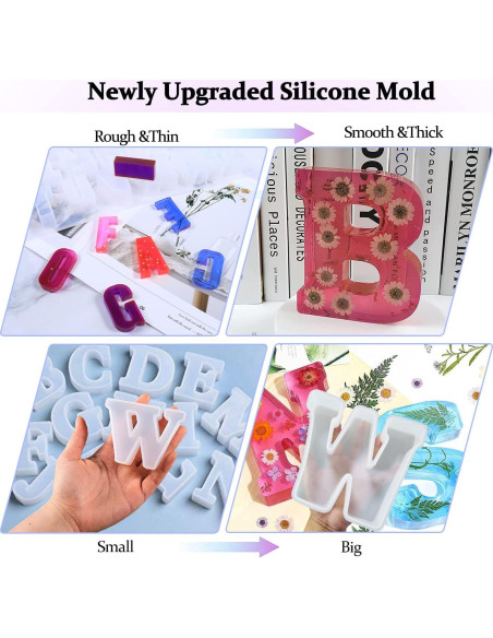 Molde de Silicona 3D Letra L Grande KATIBOLY - Resina Epóxica Molde de Silicona 3D Letra L Grande KATIBOLY - Resina Epóxica