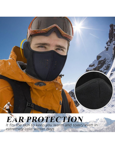 WTACTFUL 2-Pack Máscara Térmica Transpirable para Invierno
