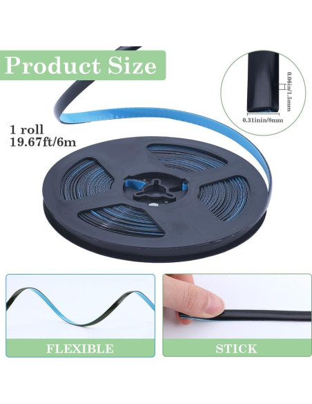 Cinta de Sellado Autoadhesiva GORGECRAFT 6m Negra PVC Cinta de Sellado Autoadhesiva GORGECRAFT 6m Negra PVC