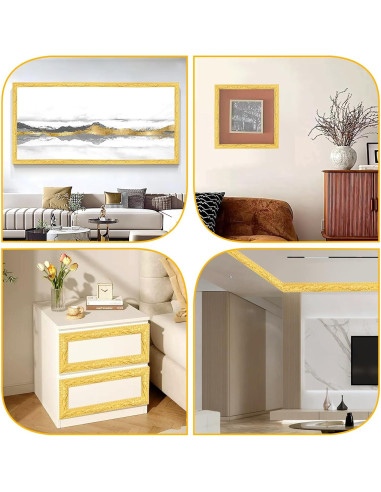 Moldura Flexible Autoadhesiva 5m Mekueeex Oro PVC