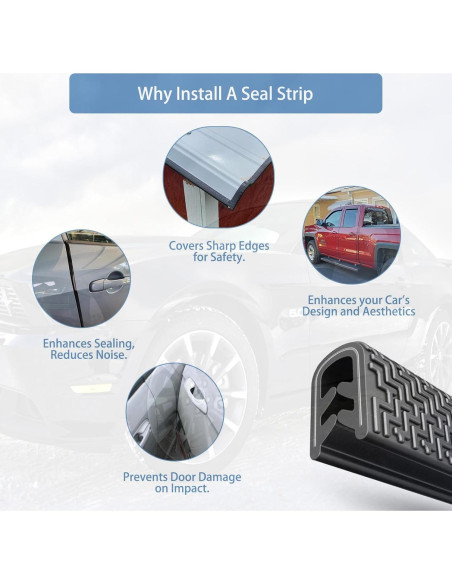Protector de Bordes de Puerta de Coche Winfort 5M Goma Blanco Protector de Bordes de Puerta de Coche Winfort 5M Goma Blanco