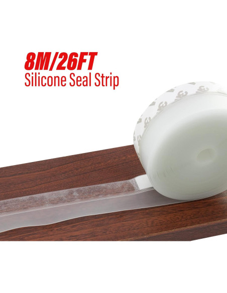 Tira de Sellado de Silicona TradeGear 35mm x 7.92m Transparente Tira de Sellado de Silicona TradeGear 35mm x 7.92m Transparente