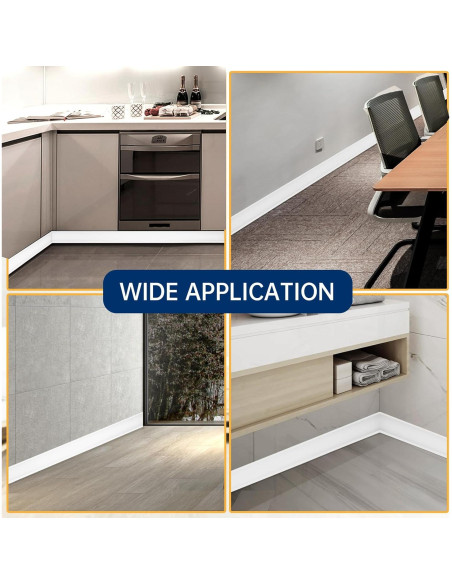 Moldura de Zócalo Flexible Autoadhesiva Heonay 10 cm x 6 m Blanco Moldura de Zócalo Flexible Autoadhesiva Heonay 10 cm x 6 m Blanco