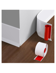 Moldura de Zócalo Autoadhesiva PATTENGO 6.1m Vinilo Blanco