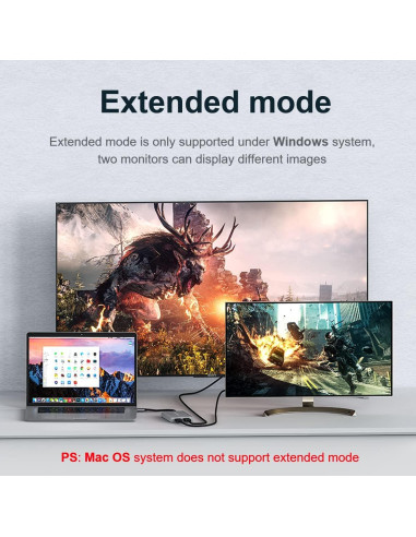 Divisor DisplayPort a Doble DisplayPort 4K 60Hz WJES
