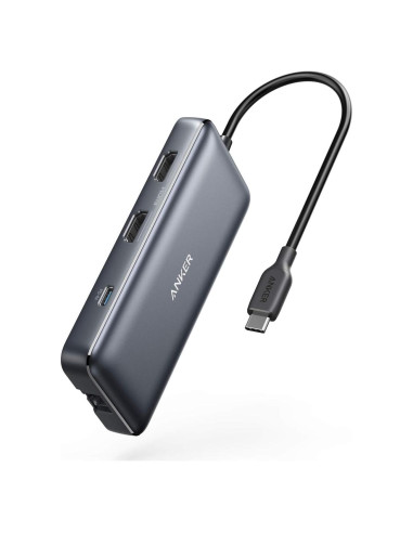 Hub USB-C Anker 8-en-1 Doble Monitor 4K y Ethernet