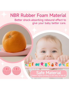 Protector de Bordes para Bebé Lonlown 2m Espuma Inodora Rosa 2