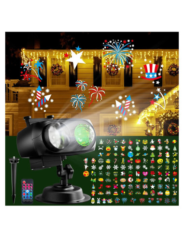Proyector de Navidad JACKYLED HD 2-en-1 con Control Remoto