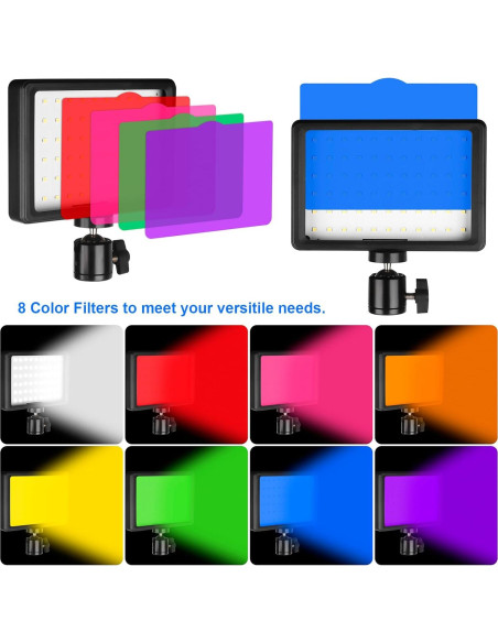 Luz LED Continua Ci-Fotto 2-Pack con Trípodes y Filtros Luz LED Continua Ci-Fotto 2-Pack con Trípodes y Filtros