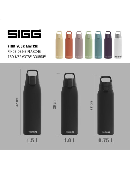 Botella de Agua Aislada SIGG Shield Therm 0.75L Negra Botella de Agua Aislada SIGG Shield Therm 0.75L Negra