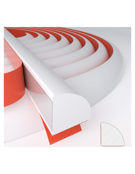 Moldura de Silicona Flexible Autoadhesiva 99cm Blanca Moldura de Silicona Flexible Autoadhesiva 99cm Blanca