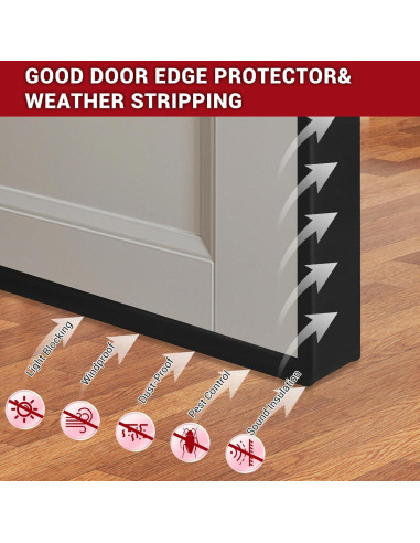 Bisel de borde autoadhesivo YANRUI 1.5" (38mm) Negro 6m