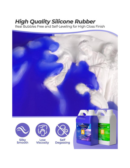 Kit de Moldes de Silicona Nicpro 250 Oz (7.09 L) 30A Kit de Moldes de Silicona Nicpro 250 Oz (7.09 L) 30A