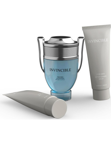 Conjunto de Regalo para Hombres Invincible - Perfume 100ml, Gel de Ducha 100ml, Balsamo After Shave 100ml Conjunto de Regalo para Hombres Invincible - Perfume 100ml, Gel de Ducha 100ml, Balsamo After Shave 100ml