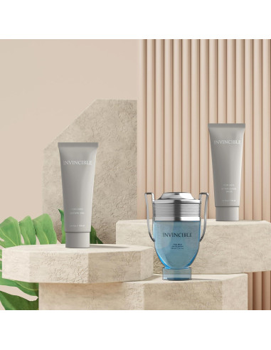 Conjunto de Regalo para Hombres Invincible - Perfume 100ml, Gel de Ducha 100ml, Balsamo After Shave 100ml