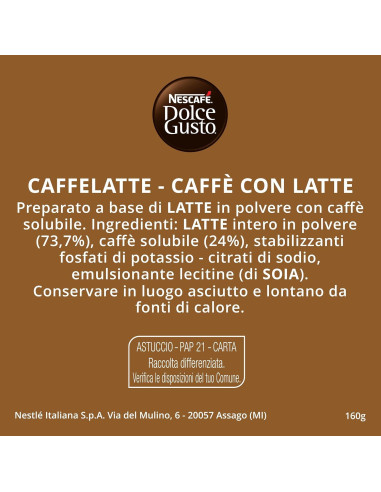 Cápsulas de Café Nescafé Dolce Gusto Au Lait - 48 Unidades