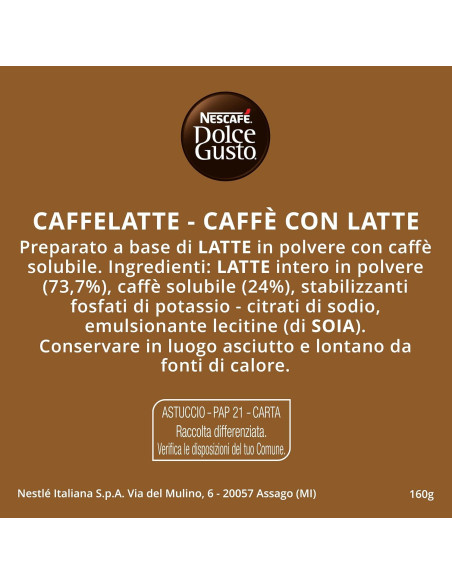 Cápsulas de Café Nescafé Dolce Gusto Au Lait - 48 Unidades Cápsulas de Café Nescafé Dolce Gusto Au Lait - 48 Unidades