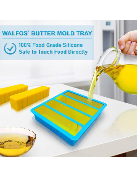 Molde de Mantequilla de Silicona Walfos con Tapa 12.45 cm Molde de Mantequilla de Silicona Walfos con Tapa 12.45 cm