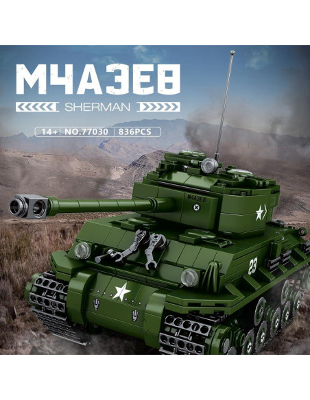 Kit de Bloques de Construcción Tanque M4A3E8 MISINI 836 Pcs Kit de Bloques de Construcción Tanque M4A3E8 MISINI 836 Pcs