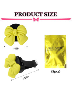 Clips de Ambientador para Auto Wuyaoyao 6PCS Lazo Amarillo 2