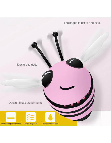 Ambientador de Auto Abeja Linda SHMZK - Clip Ventilación Rosa Ambientador de Auto Abeja Linda SHMZK - Clip Ventilación Rosa