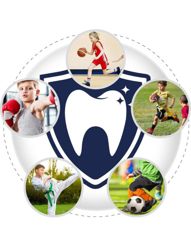 Vanmor Protector Bucal Juvenil Doble Color 6 Piezas para Deportes