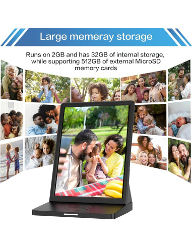 Marco de fotos digital WiFi AYSTekMann 10" 32GB pantalla IPS