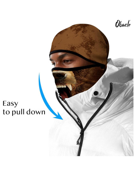 Máscara Balaclava Unisex Obacle para Climas Fríos - Marrón Oso Máscara Balaclava Unisex Obacle para Climas Fríos - Marrón Oso