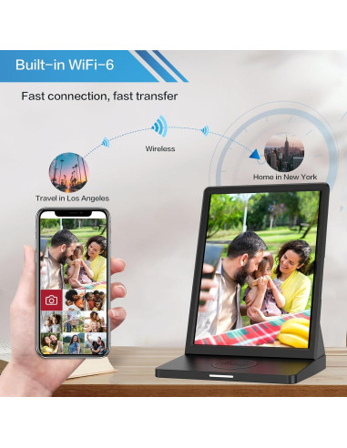 Marco de fotos digital WiFi AYSTekMann 10" 32GB pantalla IPS